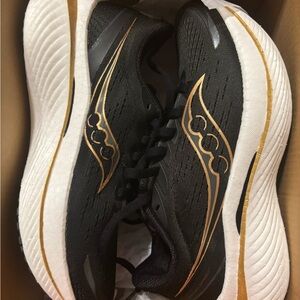 Saucony Black and Gold Running Shoes
